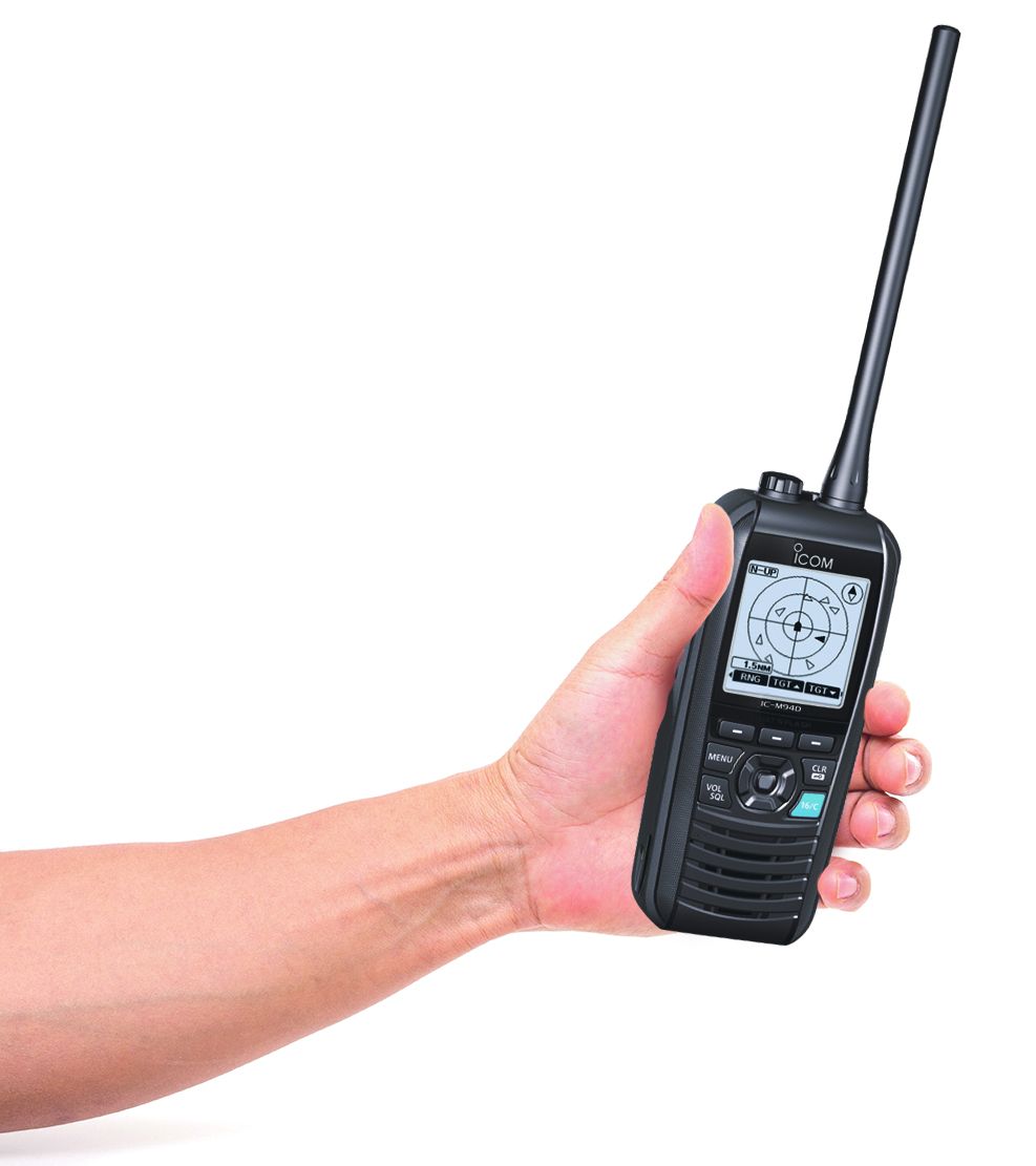 VHF marine portable IC-M94DE avec GPS, ASN Classe H, AIS et écran LCD_3