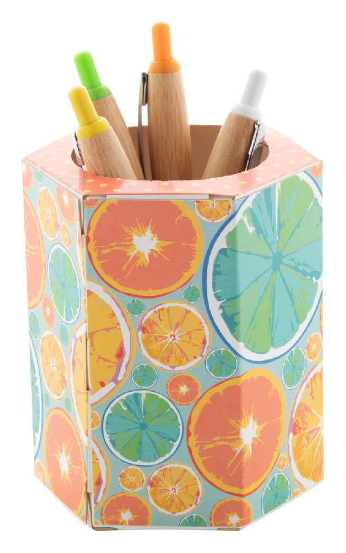 Pot à crayons hexagonal en papier personnalisable - Marquage quadri inclus - Minimum 100 pcs_2