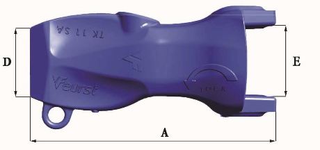 Dents de godet Turnkey TKN11 SA - Référence TKN13 SA - Poids 27,95 kg - Dimensions précises en mm_2