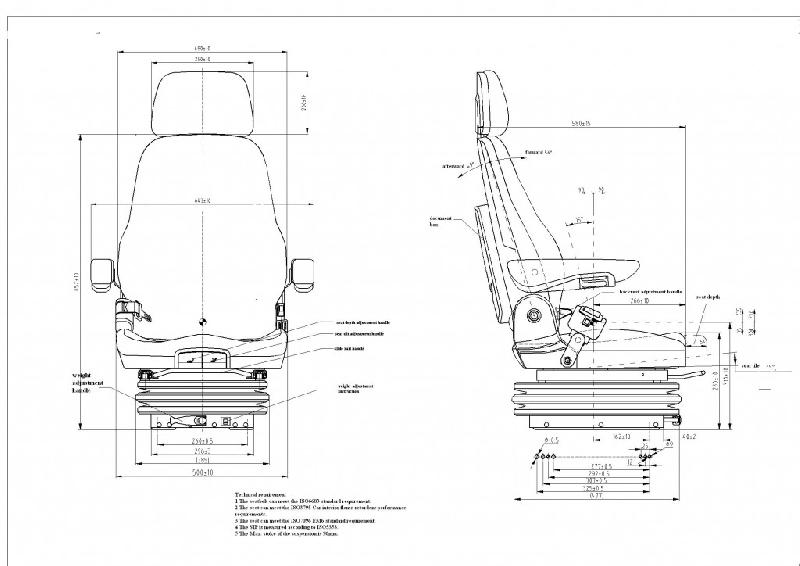 Siège de tracteur UnitedSeats CS85 C7 PRO - suspension mécanique ou pneumatique - confort optimal_2