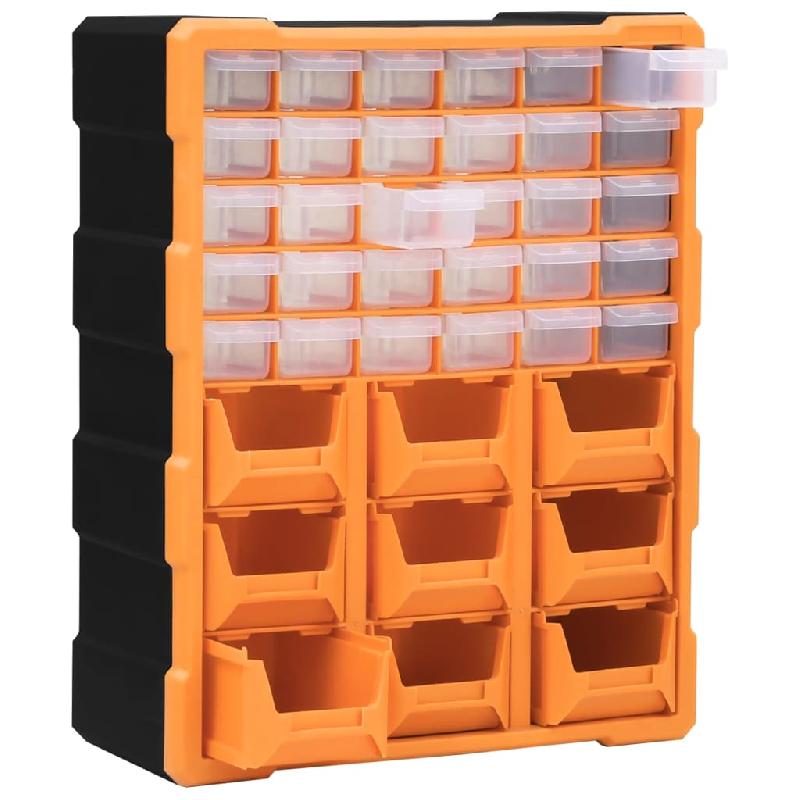 Vidaxl organisateur multi-tiroirs avec 39 tiroirs 38x16x47 cm 149603_2