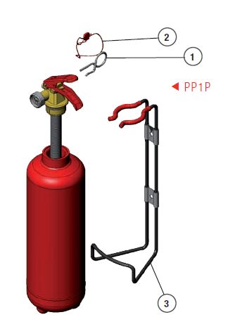 Extincteur portatif poudre ABC PP1P / PP2P - Polyvalent, certifié NF-EN 3, 1kg et 2kg_2