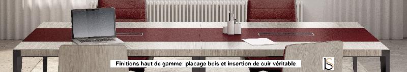 Table de conférence X9 pour 8 personnes - Officity. - Anthracite, Orme gris_2