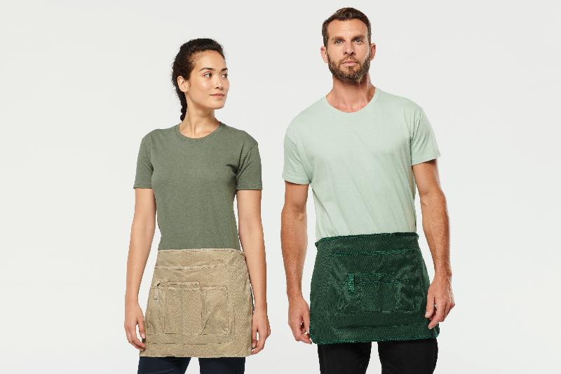 Tablier court de jardinage écoresponsable unisexe - WK841 - polyester recyclé, imperméable et multipoches_2