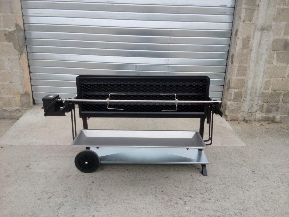 Tourne broche robuste avec moteur électrique pour pièces de viande jusqu'à 50 kg