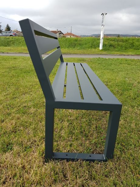 Banc MIAMI STEEL - Design urbain en acier avec finition polyester - Personnalisable_3