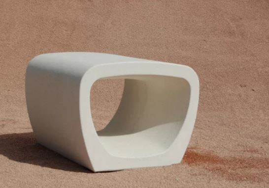 Banc et chaise en béton tubulaire - design minimaliste et écologique - Ciment Green Seal - Réduction CO2_2