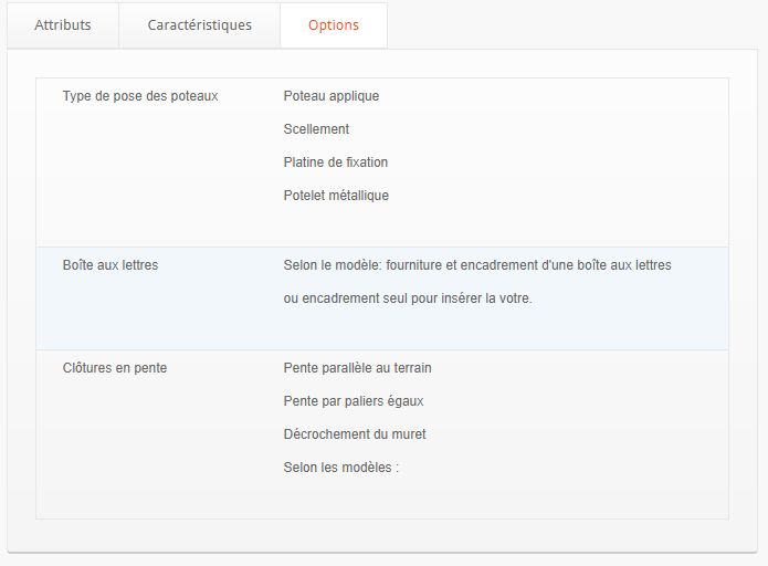Clôture chevril - Maine Clôtures - semi-ajourée - panneau rainurage horizontal pas 100 mm - forme haute droite - PVC ou aluminium thermolaqué_2