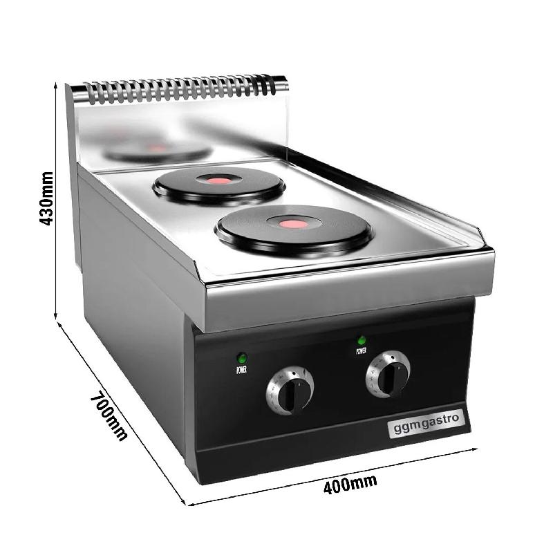 Cuisinière électrique - 4,6 kW - 2 plaques rondes  - Mario 700 | GGM -EHK473E_2