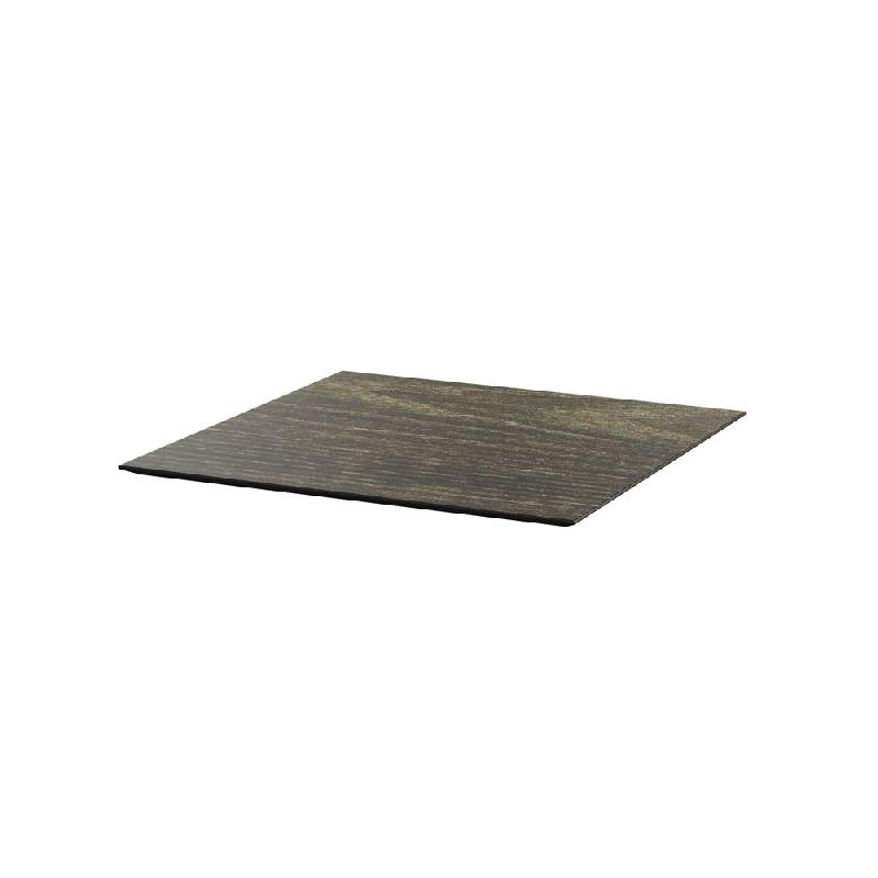 Infinity table de bistrot avec piètement sable + plateau HPL Riverwashed Wood 70x70 cm_2