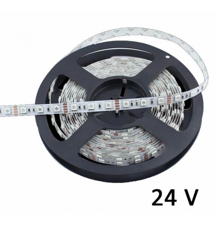 Ruban LED 24V - 14.4W - 5m - IP20 - RGB intérieur - Référence RUB24VRGB_2