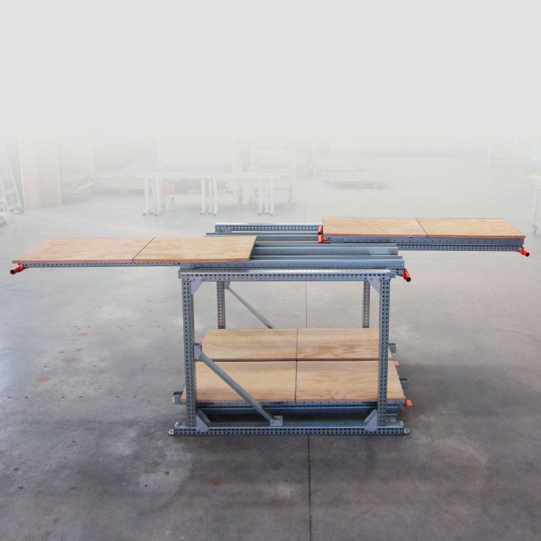 Tiroir à palette - ouverture des deux côtés - charge maximale 700 kg - compatible rayonnages industriels_2