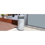 Poubelle publique Up23t - corbeille Mielek Top - Novatilu - 70 litres - acier galvanisé_2