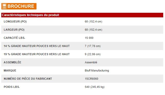 WB984560 - Rampe d'accès pour conteneur - Global Equipment Company Inc - capacité 15,000 lbs - en acier soudé pour usage intensif_2