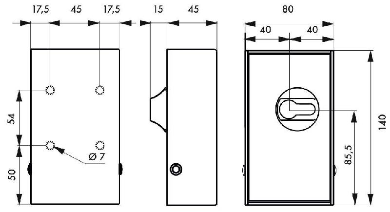 Boîte à clé à appliquer - Coffre cambré en acier zingué - THIRARD - Réf. 00012232_2