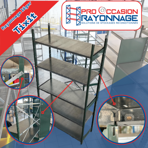 Étagère - Hauteur 2400mm, Longueur 1200mm, Profondeur 500mm - TIXIT_2