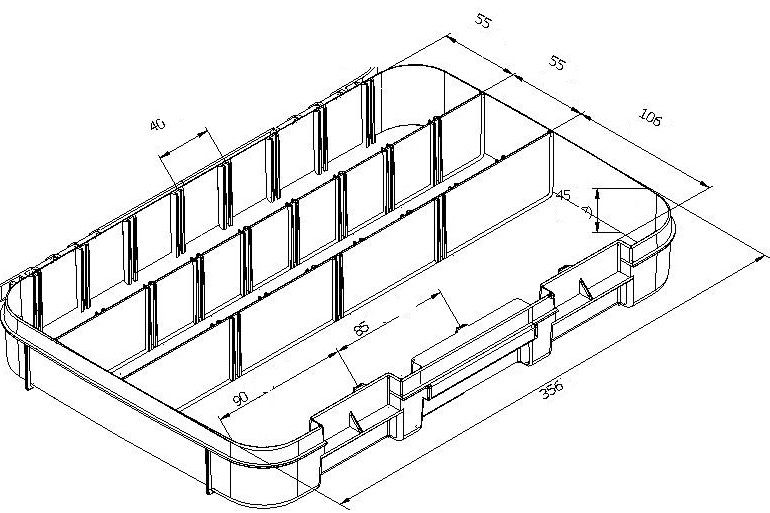Boîtes à compartiments amovibles - BC 194 en polypropylène (PP) - solides et réutilisables_2