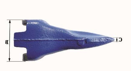 Dents de godet Fastkey FK2 PR - Références FK2 PR - Poids 1.3 Kg - Dimensions 170x74x3x25x49 mm_2