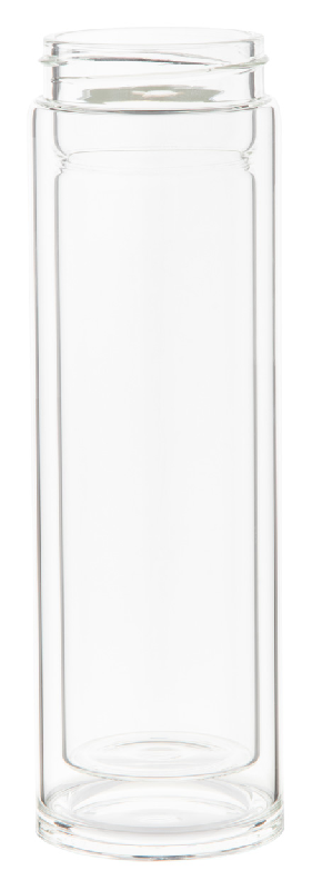 Thermos en verre borosilicate - double paroi - infuseur à thé - couvercle en bambou - 420 ml_2