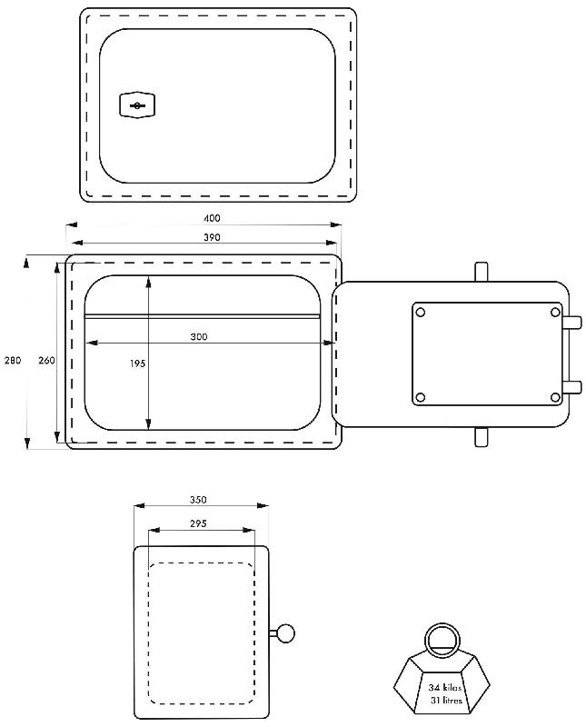 Coffre-fort de sécurité Bran 2 - 4 pênes tournants anti-sciage - serrure double panneton - Thirard_2