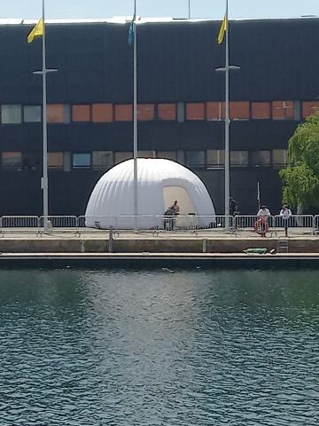 Dôme gonflable 8 mètres - diamètre 8m - hauteur 3,7m - superficie 38m²_2