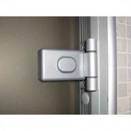 Porte pour hammam transparente 70 x 190 cm - cadre en aluminium, verre trempé 8 mm, poignée inox_2