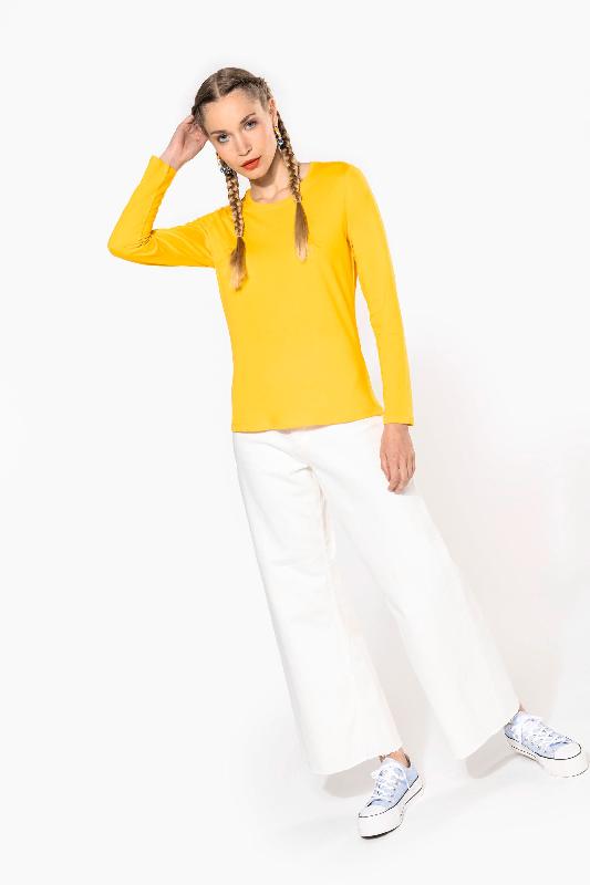 T-shirt col rond manches longues femme - Réf: K383 - Kariban - 100% coton ou 90% coton/10% viscose_2