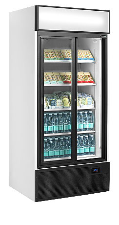 Armoire réfrigérée 2 portes vitrées coulissantes avec canopy 462 L | Tefcold - FSC891S_2