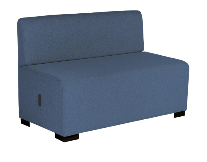 Canapé 2 places - Coloris variés - Structure en bois - Revêtement tissu 100% Polyester Normé OEKO TEX - Anti feu - Recyclable à 100%_2