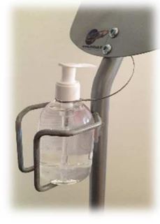 Présentoir universel sur pied pour gel hydroalcoolique - tablette d'affichage - fabriqué en France_2