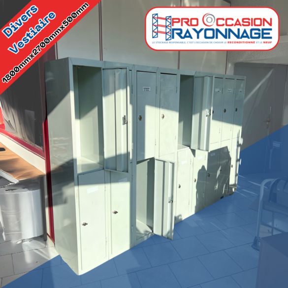 Casier pour vestiaires - bloc de 9 colonnes_2