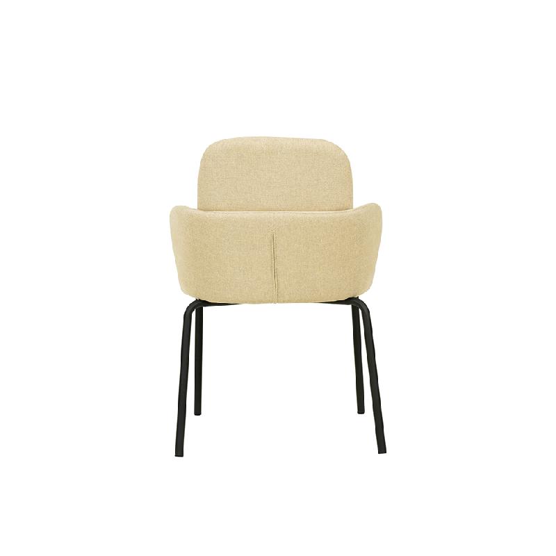Paddy - Chaise empilable en tissu beige_2