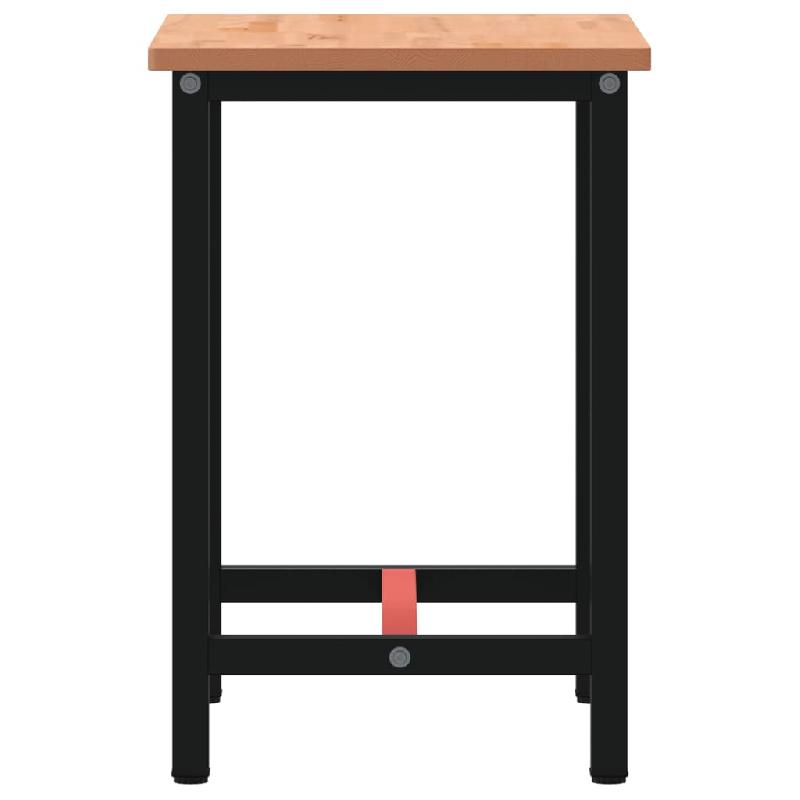 Vidaxl établi 80x55x81,5 cm bois massif de hêtre et métal 3188903_2