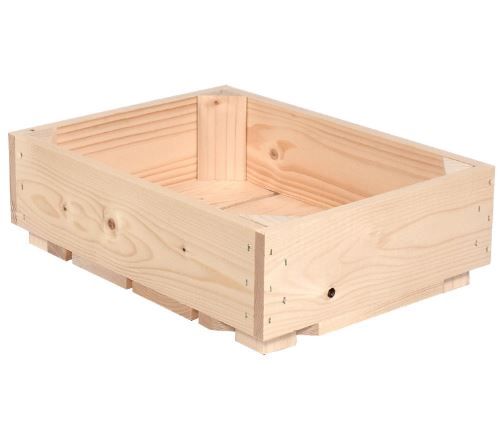 L1 - Caisses en bois Simply A Box - L36 x H11 x P27 cm - Bois brut ou 6 coloris de lasure à l'eau_2