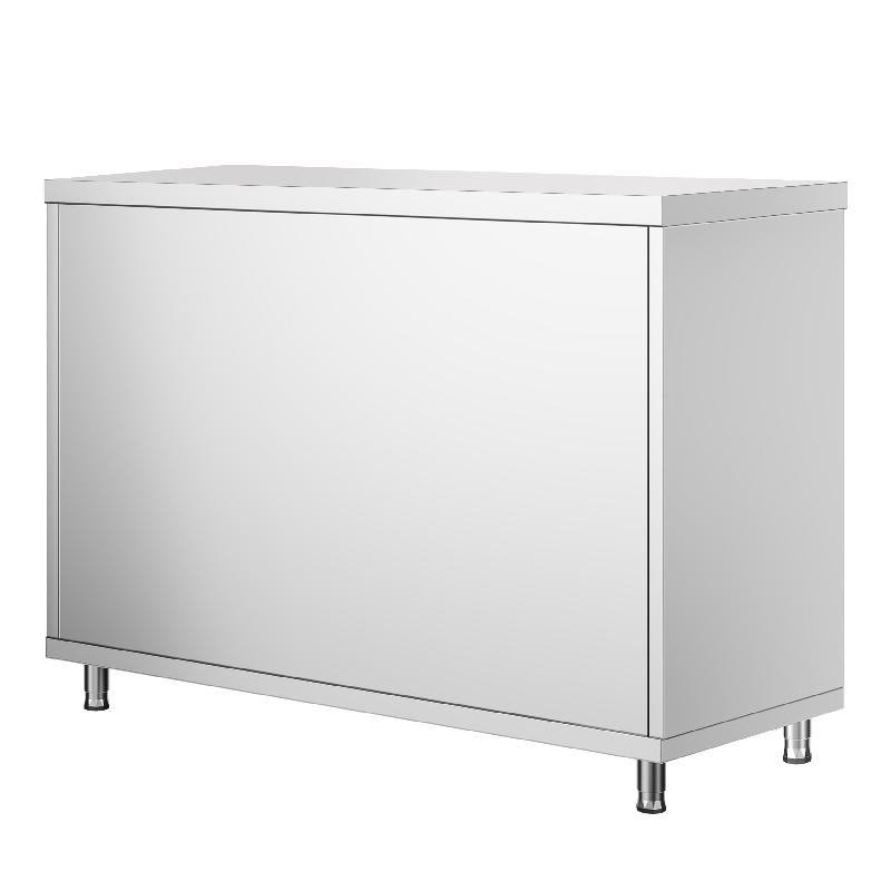 Meuble bas inox central P 700 mm avec portes - 1000_2
