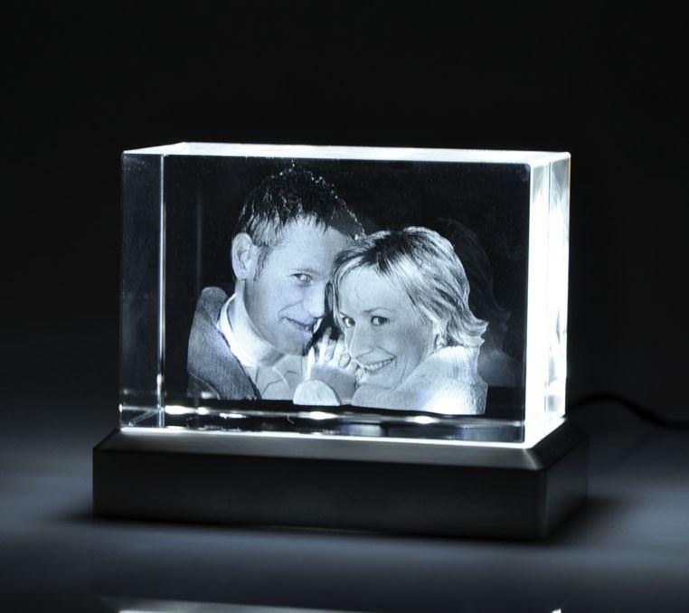 Socle lumineux rectangulaire à LEDs blanches - Surface argentée - Différentes dimensions disponibles_2