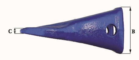 Dents de godet adaptables Feurst AF 3352 L - Poids 7,25 kg - Dimensions précises_2