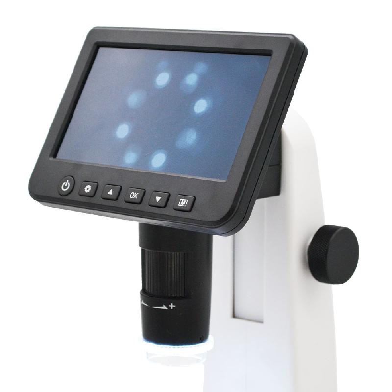 Microscope vidéo LCD avec polarisateur - Grossissement x10 à x300 - Écran 5 pouces IPS - Référence : MCX300_2