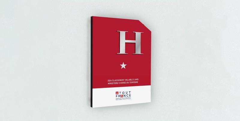 Panonceau de classement Hôtel - Plaque aluminium dibond 308x420mm - antigraffiti et anti UV_2