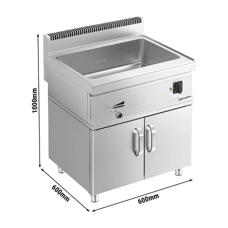Bain-marie électrique sur meuble - 2x GN 1/1 - Meuble 2 portes Inox | GGM - Mario 700_2