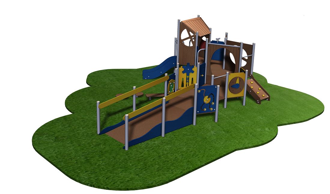 Structure de jeux avec rampe d'accès AQ36 - gamme Aqua - pour enfants de 2 à 5 ans - capacité 25_2