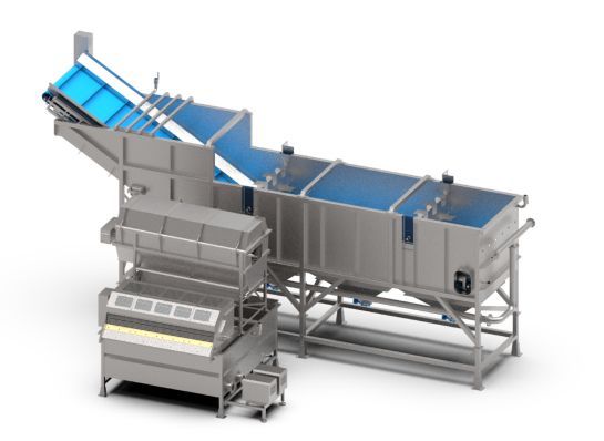 Laveur à aubes - laveuses industrielles alimentaires - bruynooghe - construction en inox 304l_2