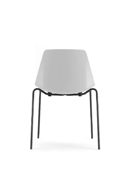 Lot 4 chaises Suite pieds métal blanc_2
