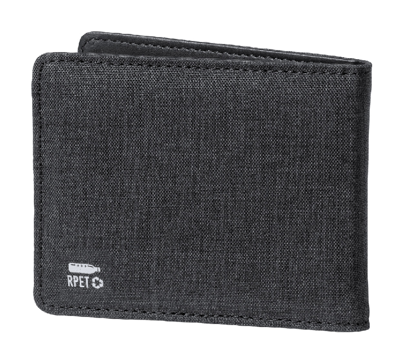 Portefeuille en polyester RPET - Protection RFID - 6 compartiments pour cartes de crédit - Noir_2