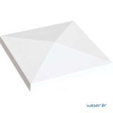 Chapeau de pilier pointe de diamant pierre lisse - chapeau de poteau - weser - 50 x 50 x 4/9 cm_2