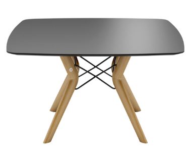 Table tribu carrée - Plateau chêne massif - Pieds réglables en chêne et structure métallique_2