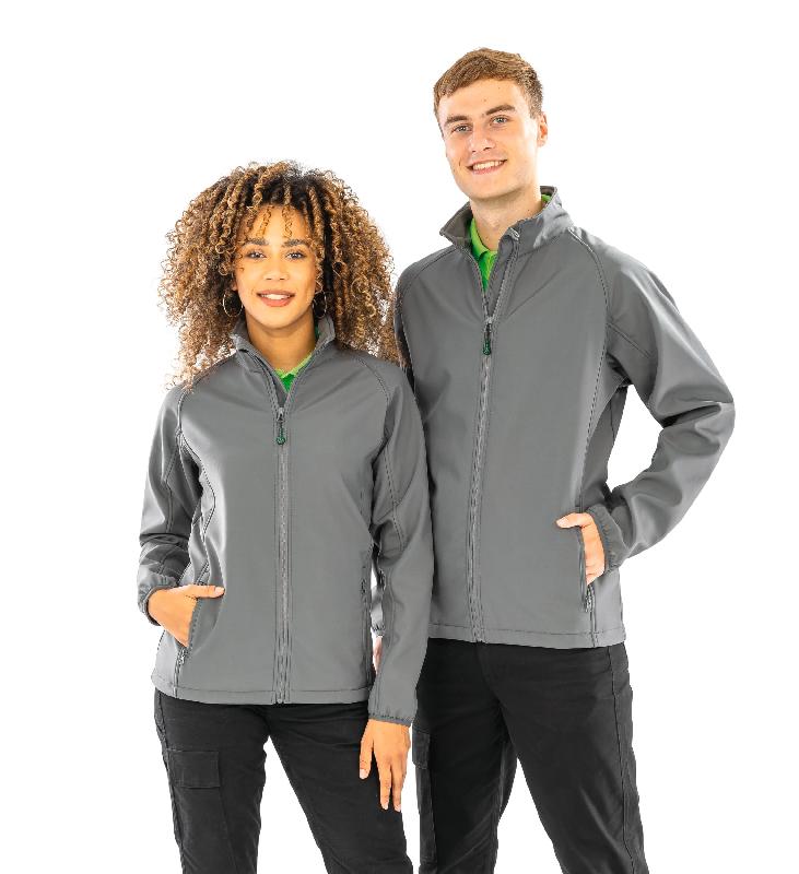 Veste softshell homme recyclée - polyester recyclé TOPGREEN - coupe-vent et respirante - Réf: R901M_2