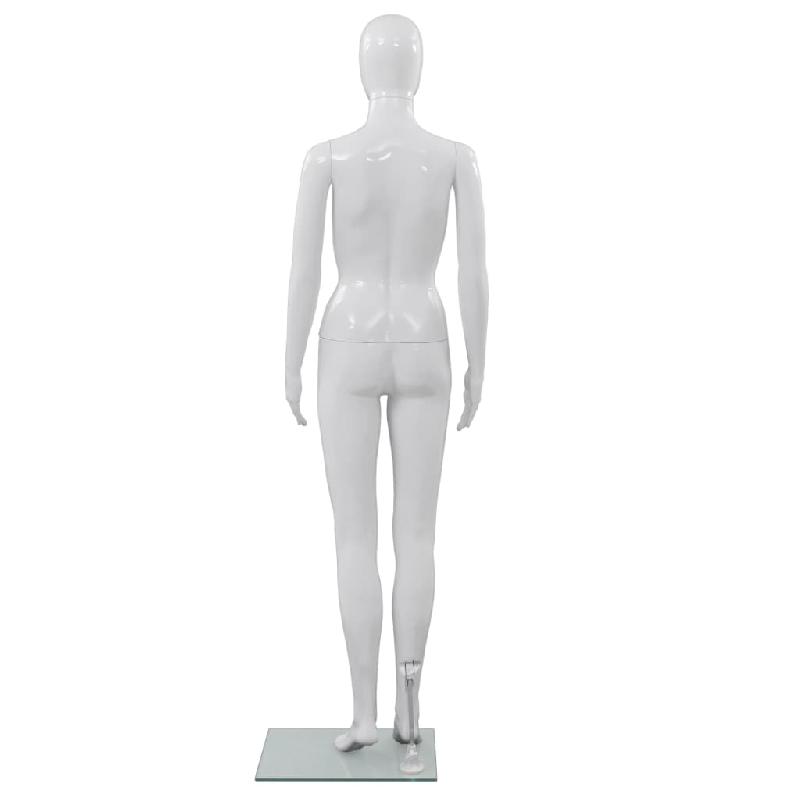 Vidaxl mannequin femme corps complet base verre blanc brillant 175 cm 142928_2