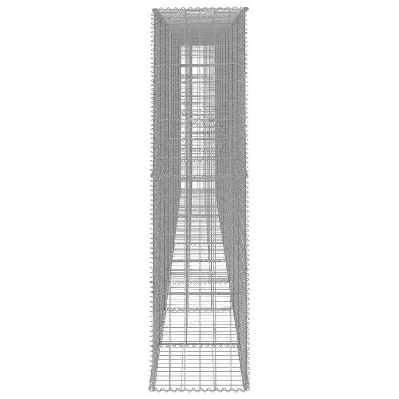 Vidaxl mur en gabion avec couvercle acier galvanisé 600 x 50 x 200 cm 145089_2