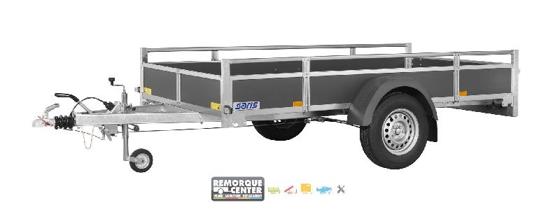 Remorque polyvalente en bois - WOODY FW150 - 1 essieu freiné - PTAC : 1500 Kg - 306 x 154 cm - SARIS_WOODY_FW150_2